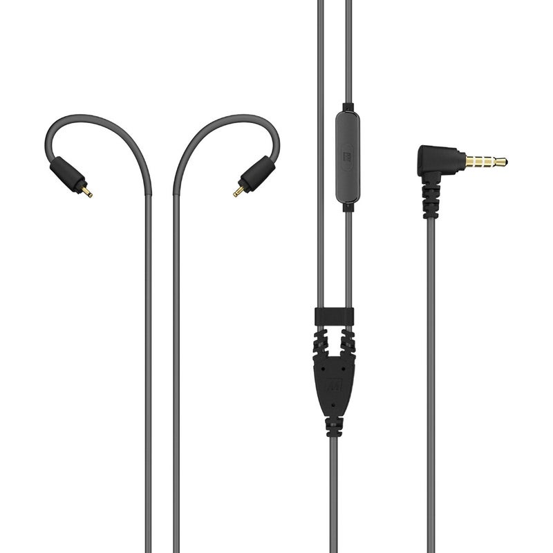 MEE audio MX PRO Series and M6 PRO Replacement Headset Cable with In-line Microphone and Remote (Black) - Image 1